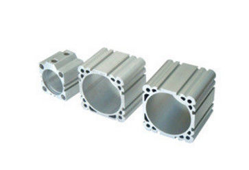 Silvery Anodized Industrial Aluminum Profile / Cylinder Shell with ISO9001: 2008 Certified