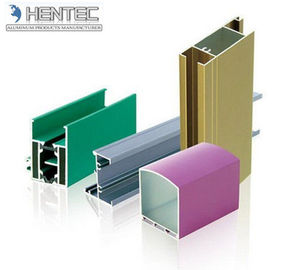 Powder Painted Aluminum Window Extrusion Profiles Chemical / Mechanical Polishing