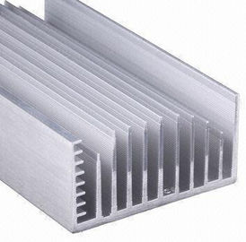 Clear Anodized 6063-T5 Aluminum LED Heat Sink Extrusion Profiles With Tapping , Stamping