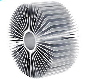 Silvery / Anodized Industrial Aluminum Profile , Precision Custom CPU Aluminum Heat Sink