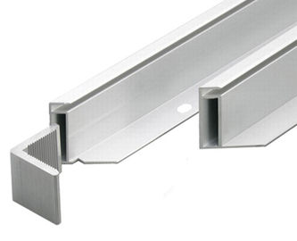 Silvery Anodized Aluminum Solar Panel Frame With Screw Joint / Corner Key Joint