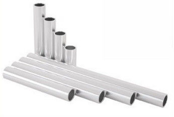 Silvery Anodized Aluminum Tube With CNC Machining , Drilling / Cutting