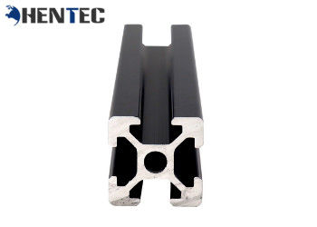 T - Slot Industrial Aluminium Profile Extrusion Black Anodized Suface Treatment