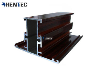 Wooden Grain Construction Aluminium Profile Metal Extrusion Profiles Customized Sections