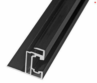 Black Aluminum Solar Panel Frame , Aluminum Extrusion Profiles