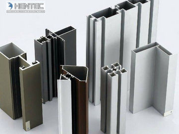 Champagne / Light Bronze Aluminum Window Extrusion Profiles for Milling Drilling Bending