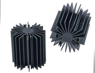 Sunflower Heat Sink /  Aluminum Heatsink Extrusion Profiles For Led Light , Black Anodized