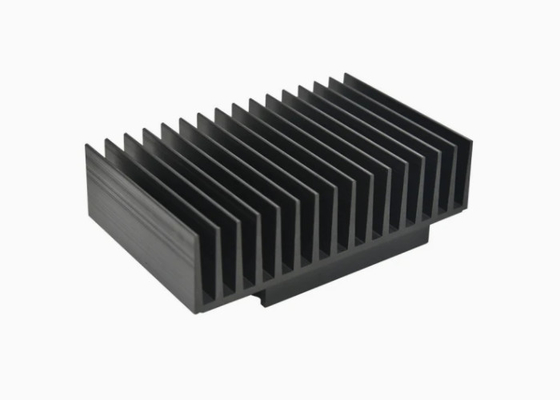 Bright Black Anodized Extruded Heat Sink Industrial Aluminium Profiles 6063-T5