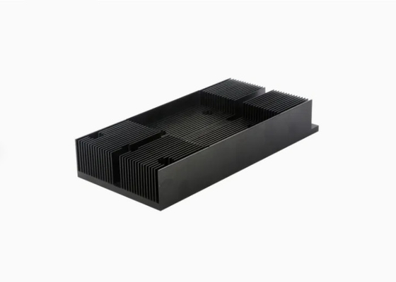 Bright Black Anodized Extruded Heat Sink Industrial Aluminium Profiles 6063-T5