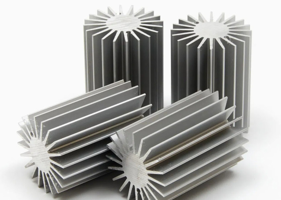 Natural Anodized Heat Sink Extrusion Profiles For LED Light / Machine