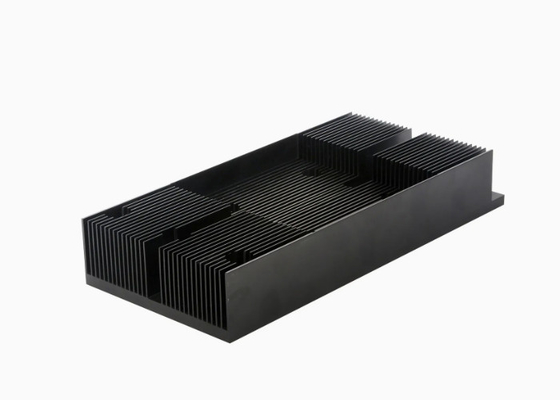 Black Anodized 6060 Large Size Aluminium Heatsink Extrusion Profiles T66