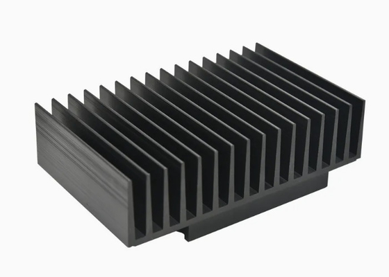 Black Anodized 6060 Large Size Aluminium Heatsink Extrusion Profiles T66