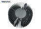 6063 - T5 Cooler / Radiator / Aluminum Heatsink Extrusion Profiles Black Anodized