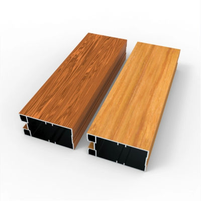 6063 Alloy 6000 Series T3-T8 Temper Aluminum Extrusion Profile for Customized Wood Grained Kitchen Cupboard