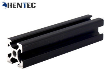 T - Slot Industrial Aluminium Profile Extrusion Black Anodized Suface Treatment