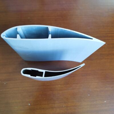 6063 6061 Customized CNC Machining Aluminum Low Speed Ceiling Fan Blade Profile Silvery Powder Painting