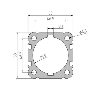 6063 Aluminum Extrusion House for Electric Servo Cylinder