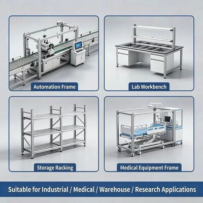 Custom T-Slot Aluminum Profile Structures: Industrial Workbenches, Storage Racking, Modular Platforms & Partition Rooms