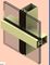 Golden / Silver Aluminum Curtain Wall Systems Anodized , 6063-T5