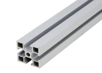 Silvery / Black Anodized T Shaped Aluminum Extrusion Profiles Powder Coated