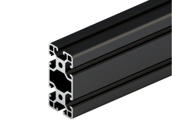 Black Anodised T Slotted T6 Aluminum Extrusion Framing Systems