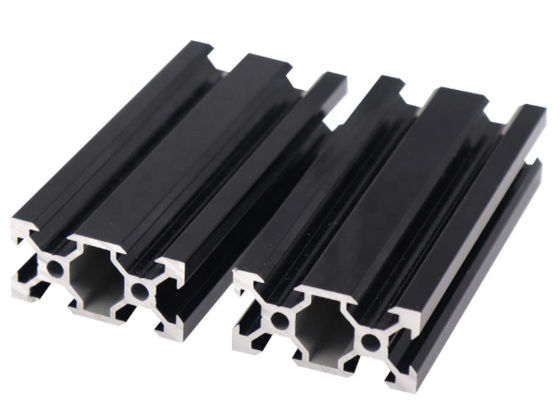 Silvery Black Anodized 6063 T4 Aluminium Extrusion System T Slot Assembly Stage