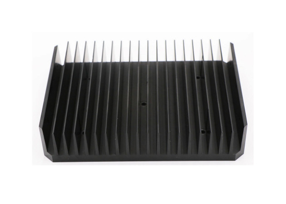 Black Anodized 6060 Aluminum Heatsink Extrusion Profiles T66