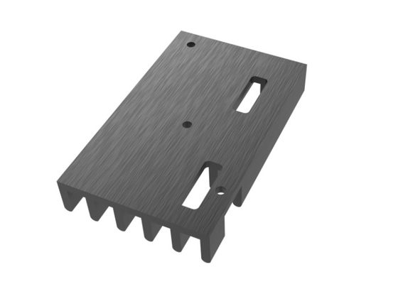 6060 Alloy Aluminum Heatsink Extrusion Profile Black Anodized Electrophoretic