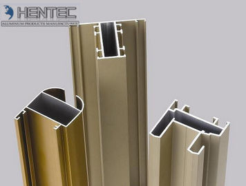 Gold Anodized Aluminum Window Extrusion Profiles , Extruded Aluminum Window Frame