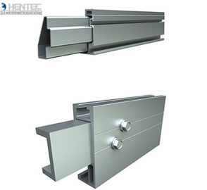 Anodized Solar Roof Mounting Systems Mounting Splice For Residential / Rail Joint