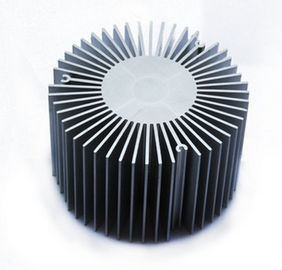 Led Aluminium Heatsink Extrusions , Silvery / Black Anodized Extruded Aluminium Profiles