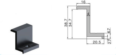 Aluminum End Clamp For Solar Roof Mounting System with Different Sizes