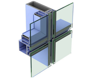 Mill Finished Silver Color Aluminum Extruded Profiles For Glass Curtain Wall