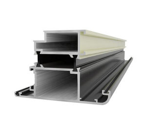 Glass / Silding Window Extruded Aluminium Profiles , Silver Aluminum Extrusion Profiles