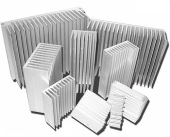 Silvery Anodized Aluminum Heat sink Extrusion Profiles , Aluminum Radiator