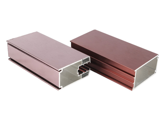 Wooden Grain Transfer Aluminium Window Extrusion Profile 6063-T5
