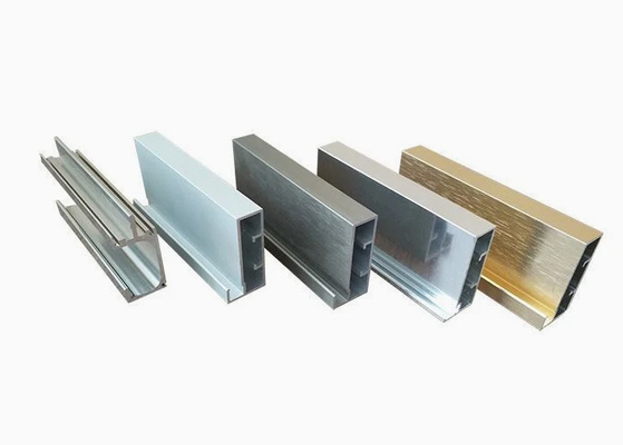 Bright Anodizing Industrial Aluminium Extrusion Profiles Customized CNC Machining