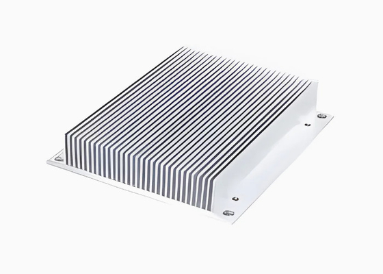 OEM Silvery Anodized Aluminum High Power Heat Sink Extrusion Profiles With CNC Machining