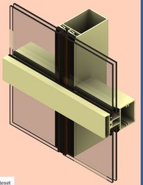 Alloy 6061 Aluminum Curtain Wall Profile Anodized For Construction