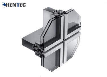 Corrosion Proof Aluminum Curtain Wall Profile 6063- T5 Anodized / Powder Painted