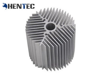 Silvery Anodized Aluminum Heatsink Extrusion Profiles For Led , Custom Design