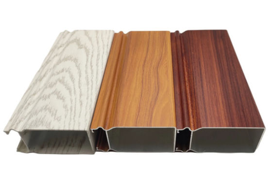 Wooden Grain Transfer 6063 Aluminium Window Extrusion Profile