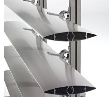 Anodizing aluminium fan blades , Airfoil Extruded Aluminum Louvers